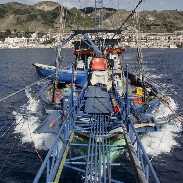 Fishing the swordfish to Stretto of Messina (Sicily) with Arena family on Simone boat.
Story about passing the fishing tradition by father to son.
Fight between human and animal, men against fish.
